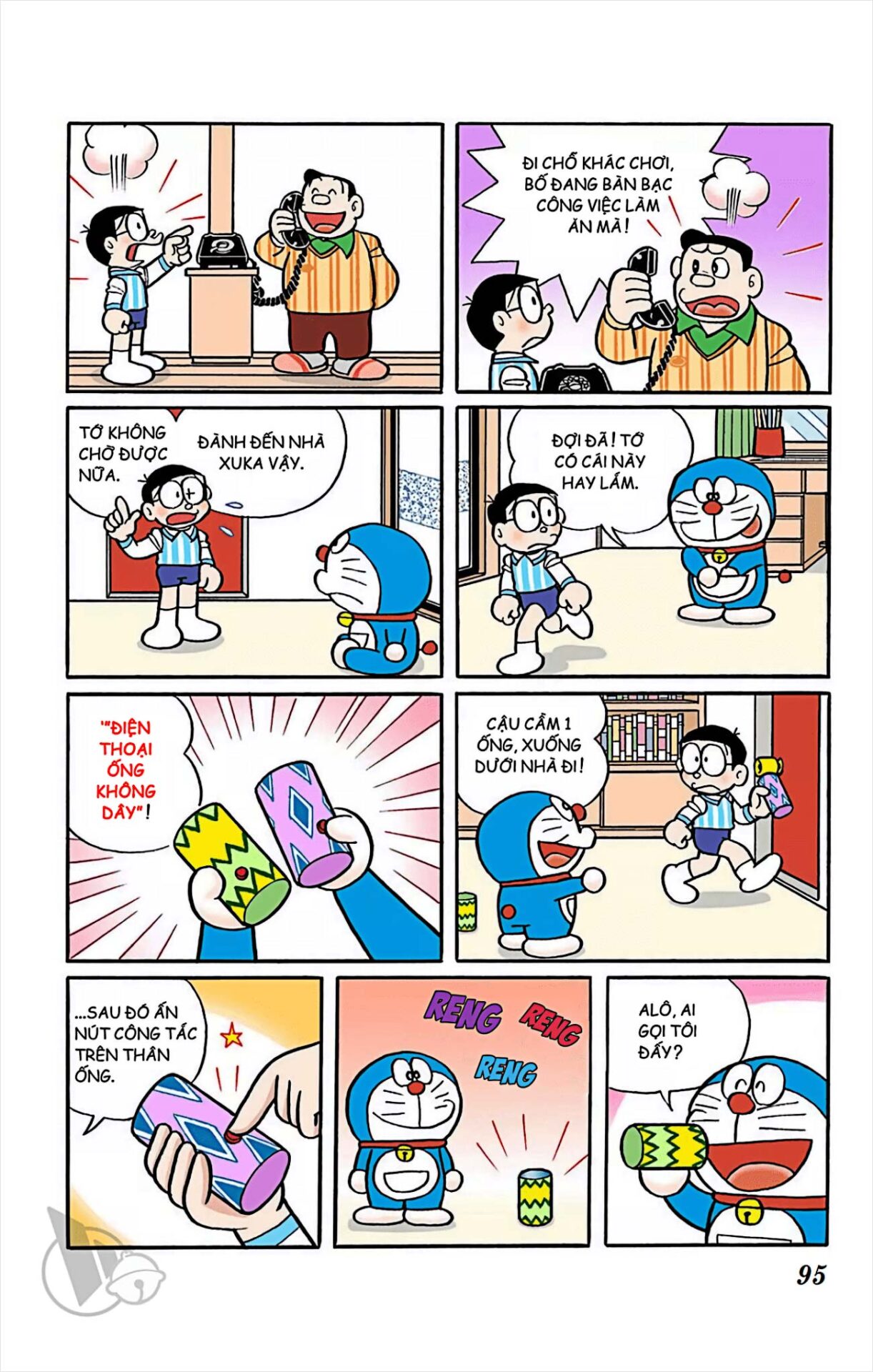 Chuyện Doreamon ngắn: Điện thoại không dây. 3 chuyen doreamon ngan dien thoai khong day