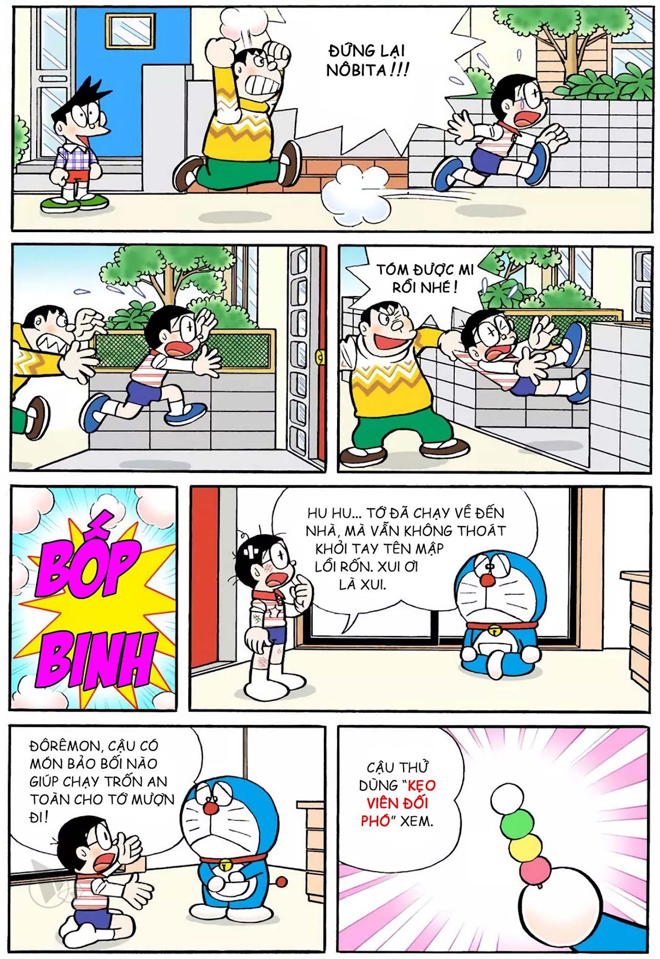 Chuyện Doreamon ngắn: Vô lăng vạn năng - Kẹo viên đối phó 9 chuyen doreamon ngan vo lang van nang keo vien doi pho 6