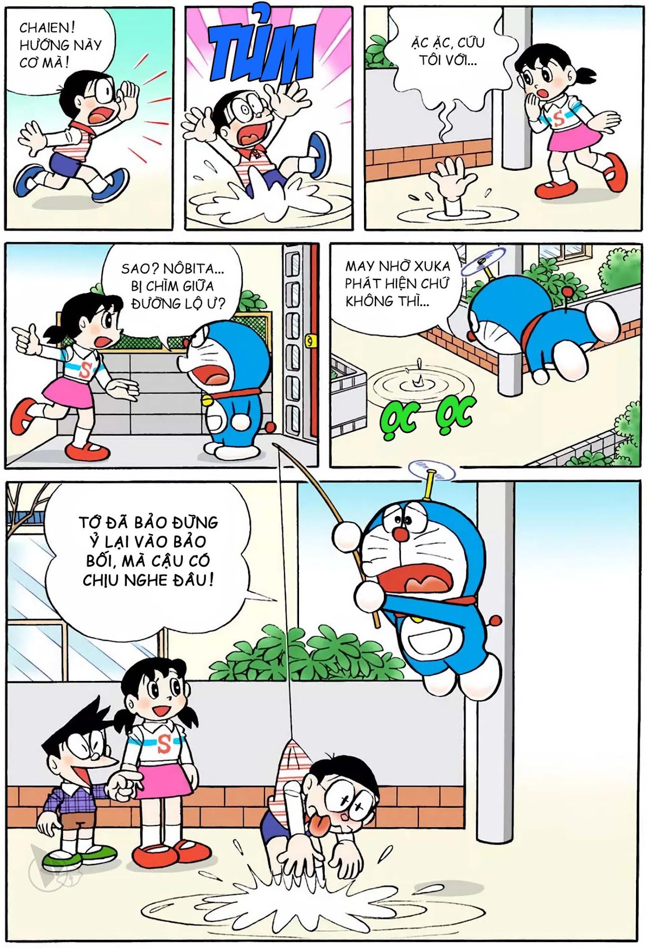 Chuyện Doreamon ngắn: Vô lăng vạn năng - Kẹo viên đối phó 14 chuyen doreamon ngan vo lang van nang keo vien doi pho 8