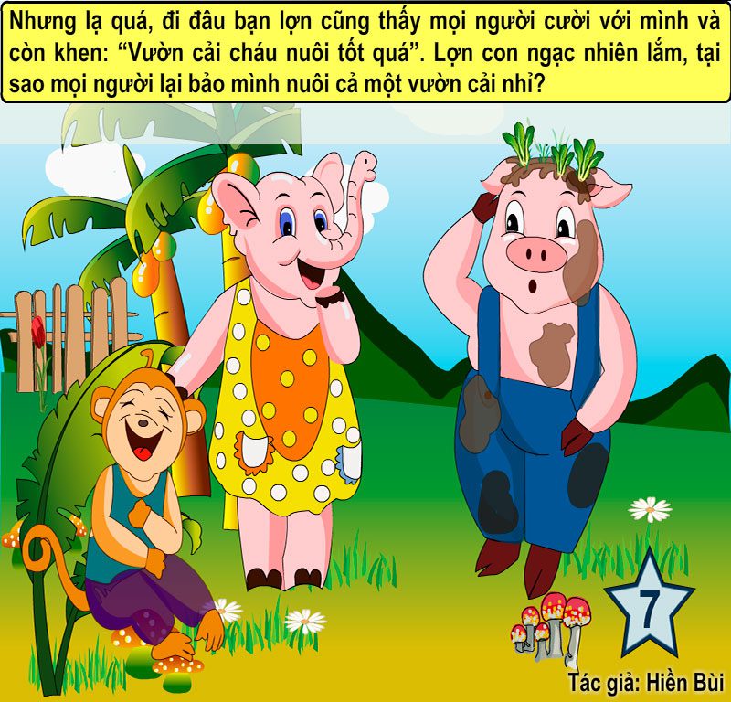 Truyện tranh: Bạn Lợn Lười Tắm 8 truyen tranh ban lon luoi tam 3