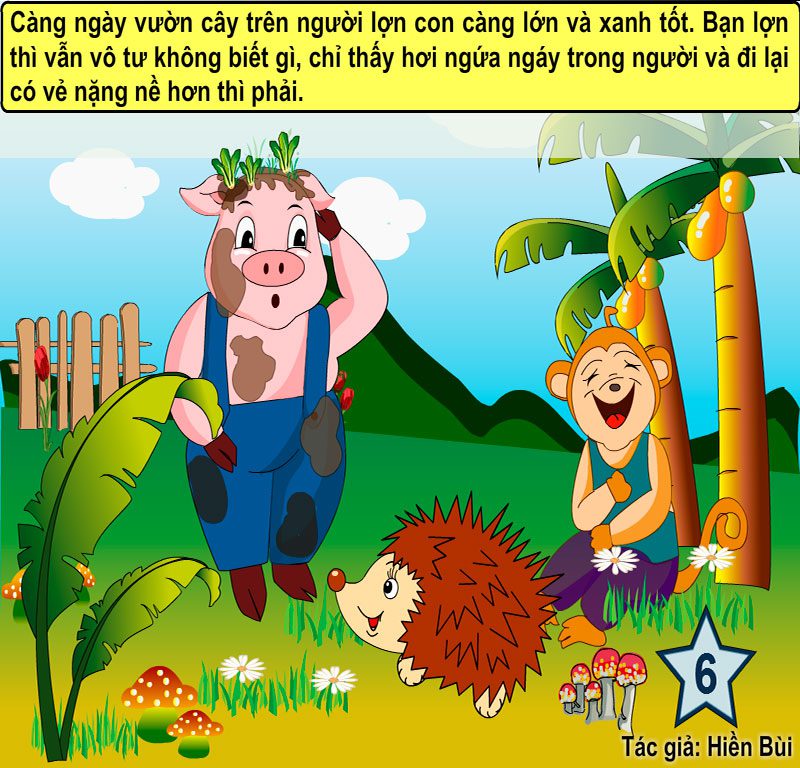 Truyện tranh: Bạn Lợn Lười Tắm 7 truyen tranh ban lon luoi tam 5