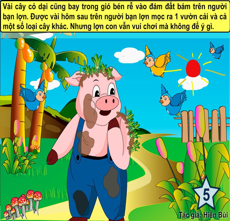 Truyện tranh: Bạn Lợn Lười Tắm 6 truyen tranh ban lon luoi tam 7